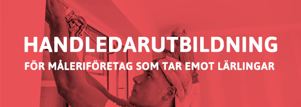 Text: handledarutbildning för måleriföretag som tar emot lärlingar