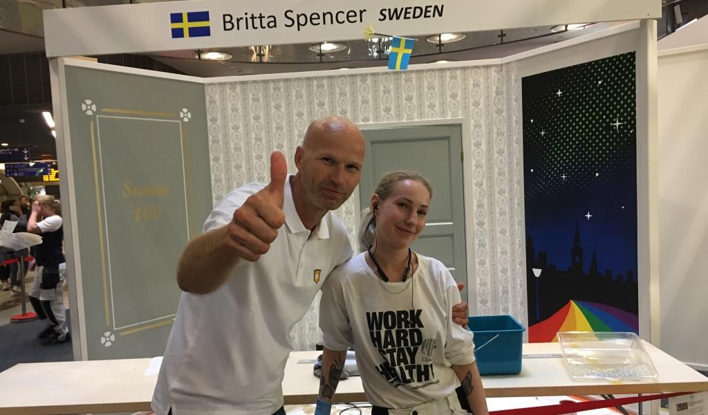 Till vänster i bild Björn Nilsson och till höger Britta Spencer