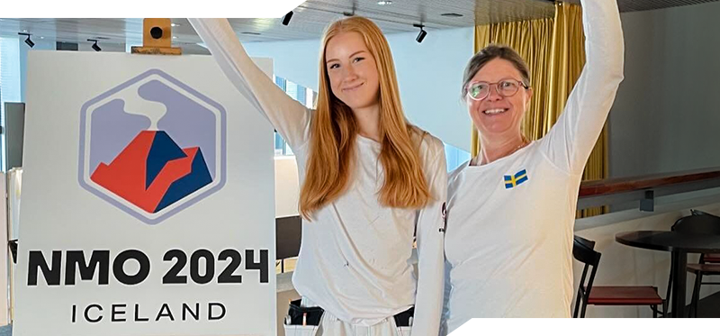 Sandra Mellgren och Susann Hallgren under NM i Reykjavík 2024